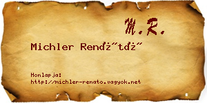 Michler Renátó névjegykártya